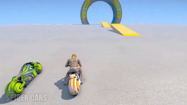 Spiderman New Stunt Map Challenge GTA V Mega Ramp Planes, Cars, Motorcycle GTA 5 MODS смотреть онлайн
