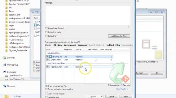 TortoiseGit Tutorial 3: git add (staging) , commit and push