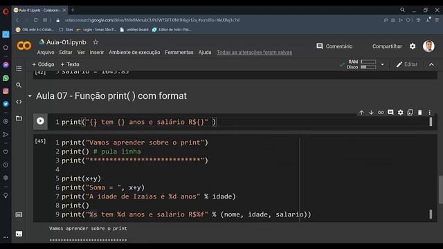 Curso Python - aula 07 - Função format( ) смотреть онлайн