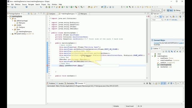 Matching Game In Java - Part 2/4 - matchingGame and Main Class смотреть онлайн