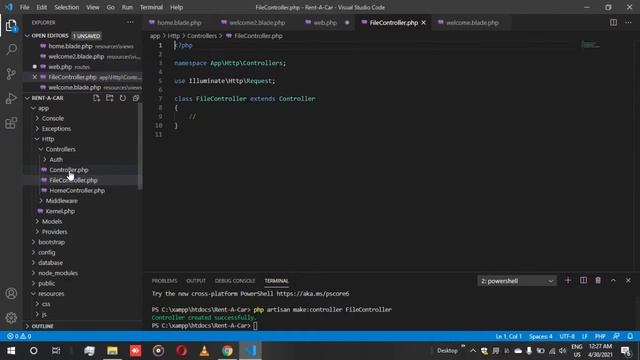 Move one page to other and upload file and install bootstrap in Laravel 8 смотреть онлайн