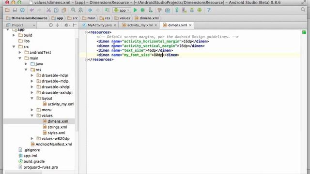 Android Dimension Resource смотреть онлайн