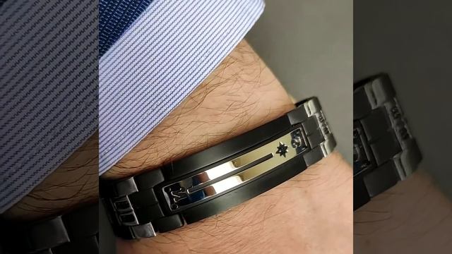 Zancan EHB 067 Браслет мужской из стали 316L C покрытием PVD и вставками шпинели