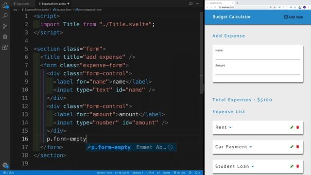 Svelte Budget Calculator Project смотреть онлайн