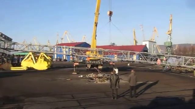 Ремонт металлоконструкций осветительной мачты. смотреть онлайн