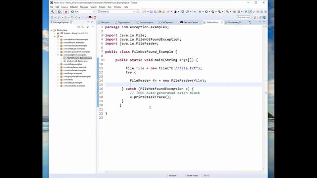 Exception Handling in Java | try catch block | Control Flow in try catch (Hindi) with example смотреть онлайн