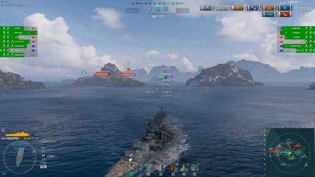 Линкор Schlieffen 300К Урона! Мир кораблей World of Warships смотреть онлайн