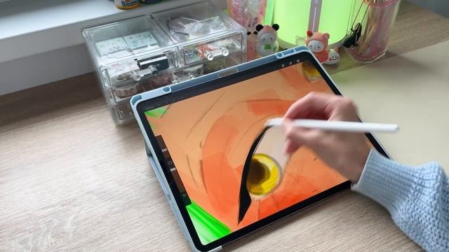 Процесс рисования на Ipad / мои кисти в Procreate смотреть онлайн
