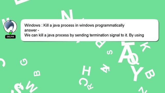 Windows : Kill a java process in windows programmatically смотреть онлайн
