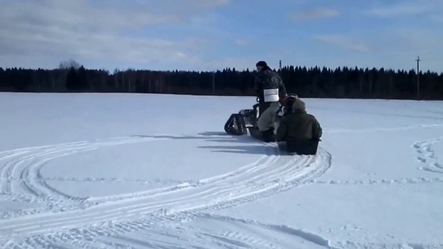 гусеничный мотоблок - зимние покатушки смотреть онлайн