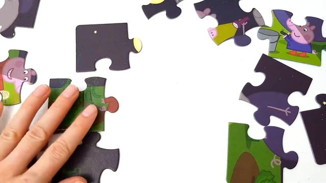 2 PUZZLES Peppa Pig Jumbo Puzzles Video for Kids Rompecabezas de Peppa Pig Jigsaw Puzzle смотреть онлайн