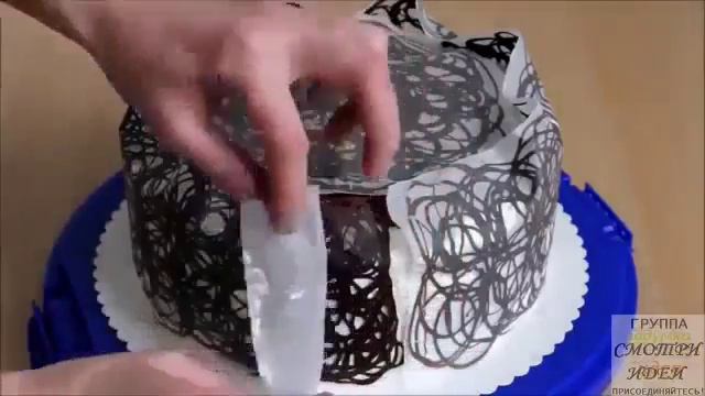 Красивое оформление торта смотреть онлайн