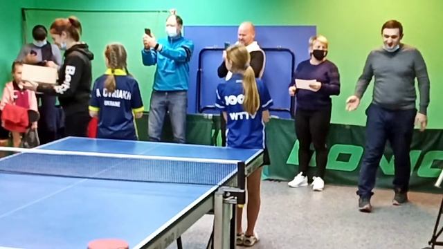 настольный теннис Киев, СК Орион, 26.12.2020, награждение девушек смотреть онлайн