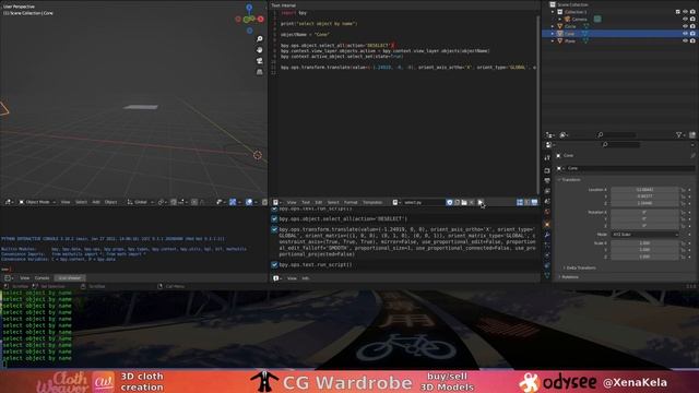 Blender Python Tut: Select Object by Name смотреть онлайн