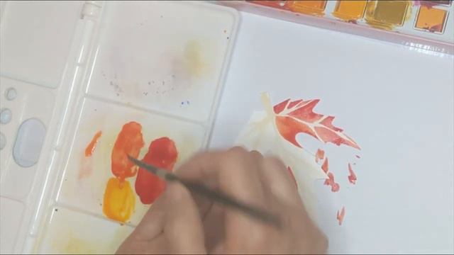 Autumn Place Cards Painting Lesson by Victoria Gobel смотреть онлайн