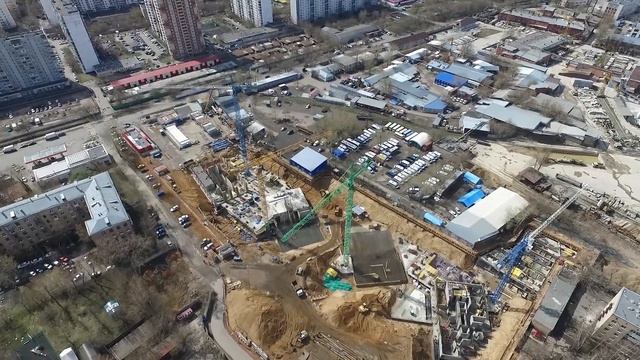 Облет ЖК "Родной город. Октябрьское Поле" от 17.04.2016 смотреть онлайн