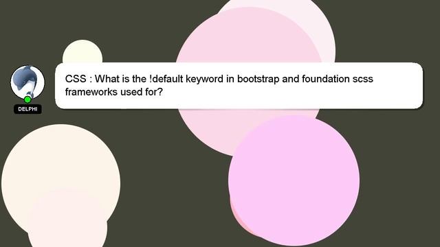 CSS : What is the !default keyword in bootstrap and foundation scss frameworks used for? смотреть онлайн
