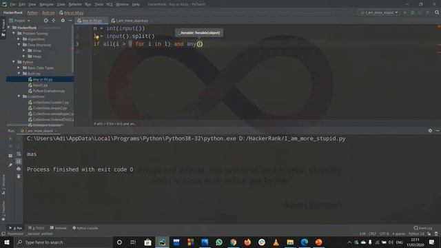 ANY OR ALL | HACKERRANK SOLUTOIN PYTOHN | ANY( ) , ALL( ) FUNCTIONS USED IN PYTHON смотреть онлайн