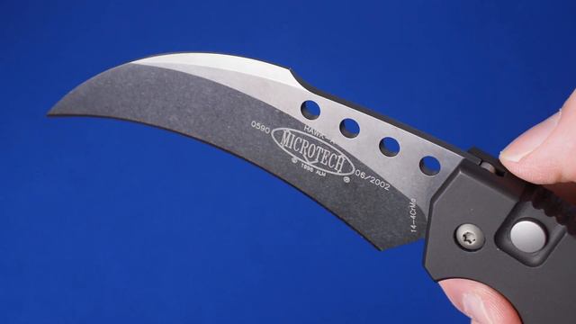 НОЖ MICROTECH HAWK AUTO BLACK PLAIN USA смотреть онлайн