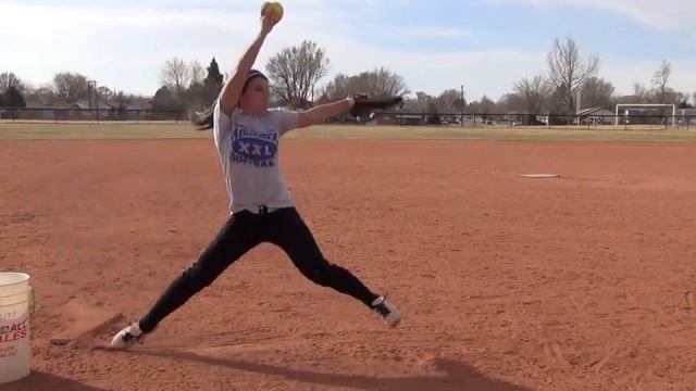 Bridget Gleason Pitching - 3-17-2013 (Side View)