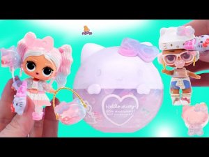 ХЕЛЛОУ КИТТИ плюс КУКЛЫ ЛОЛ получаем … Cюрпризы к 50ти Летию Хеллоу Китти