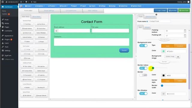 How to create a form | Zigaform Wordpress Form Builder v2.6 смотреть онлайн