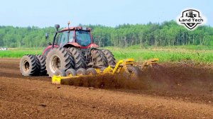 9-ти метровая фреза для торфа в действии! Так добывают торф на Сахалине! Valtra T194 и T234