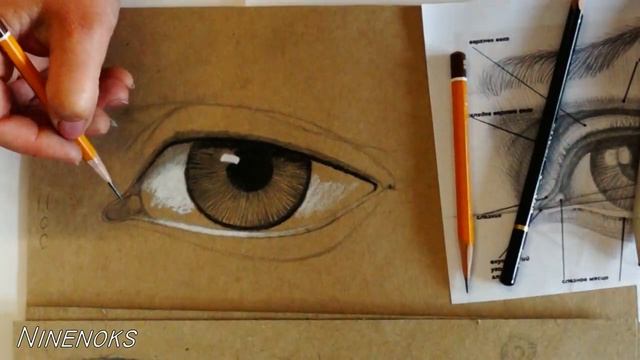 КАК НАРИСОВАТЬ ГЛАЗА. Мастер-класс по рисованию углем, пастелью, карандашом. Основы светотени глаз. смотреть онлайн