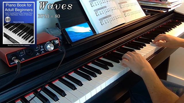 WAVES || Damon Ferrante Piano Book for Adult Beginners смотреть онлайн