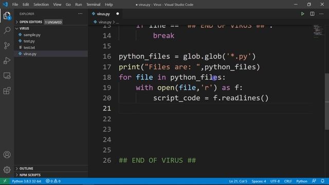 How to create a Self Replicating Virus in Python | Hindi смотреть онлайн