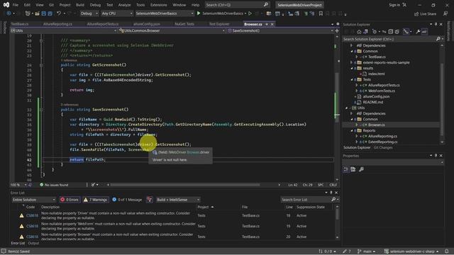 Allure Reporting in Selenium | Custom Selenium framework using C# смотреть онлайн