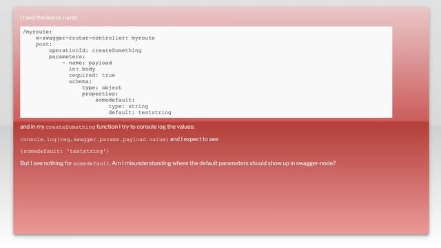 where does default value show up in swagger node request? смотреть онлайн