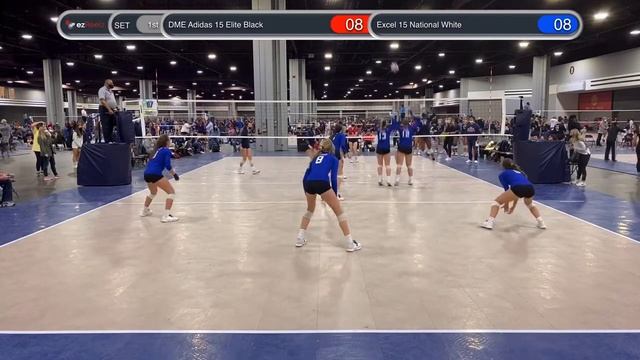 DME Adidas 15 Elite Black vs Excel 15 National White (TX), 2021-04-04, Day 3, Match 1, 1st Set смотреть онлайн