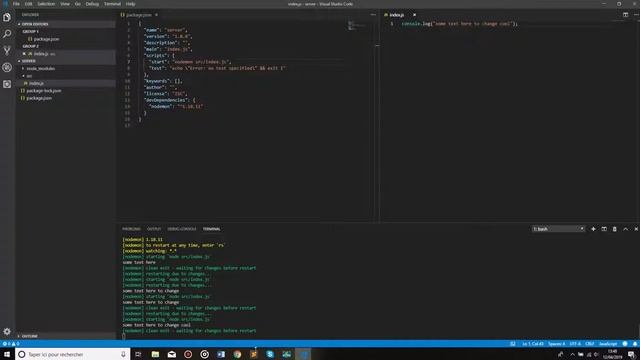Créer un simple blog avec MERN stack - SERVER -Part 1 : NodeJs, npm, nodemon et babel смотреть онлайн