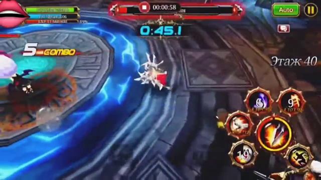 Mobile game. Kritika: The White Knights. Tower of Tribulation. Floor 40. Cat Acrobat смотреть онлайн