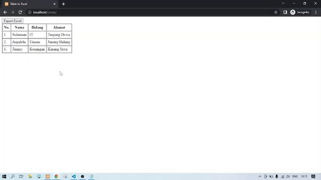 Tutorial Export Table HTML to Excel with JS смотреть онлайн