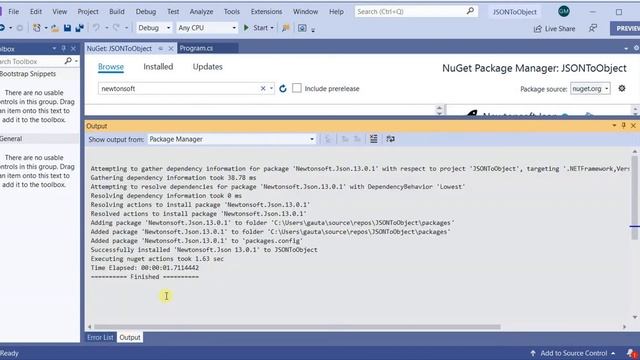 How to convert JSON data to C# objects | Deserialization using Newtonsoft смотреть онлайн