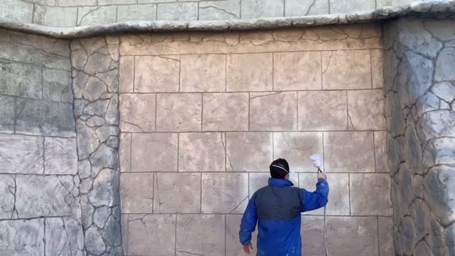 Как мы делали забор из Арт бетона арматуры сетки. смотреть онлайн