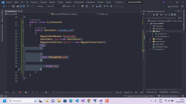 11 - Código al Formulario(Listado) -parte 02 | Proceso CRUD (Visual C Sharp y PostgreSQL) смотреть онлайн