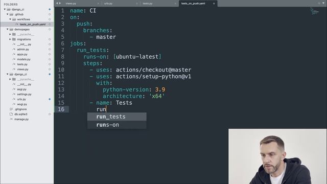 Python с нуля. Автоматизируем сборку Docker контейнера для Django с помощью CI в github смотреть онлайн