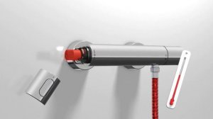 Процесс температурной настройки термостата GROHE 1