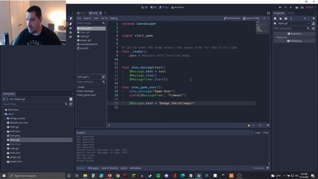Learning Godot - Godot 2D Tutorial: Godot v3.4 Your First Game part 3 смотреть онлайн