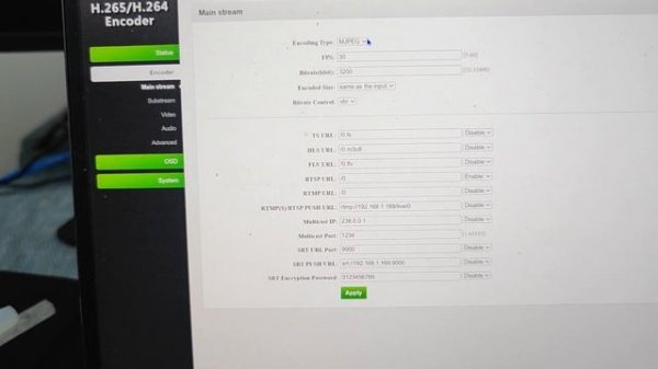 HDMI encoder with MJPEG or H.264, H.265