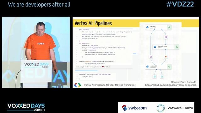 [VDZ22] Vertex AI: Pipelines for your MLOps workflows by Marton Kodok смотреть онлайн