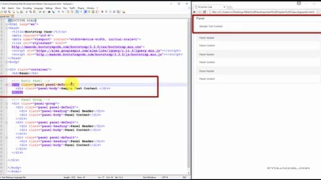 21. Bootstrap Panels смотреть онлайн
