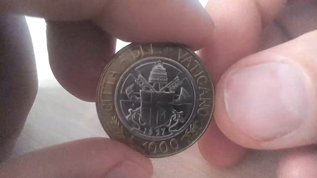 Биметаллические монеты Ватикан 1000 лир 1997 (270) Иоанн Павел 2 смотреть онлайн