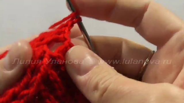 Рельефный узор крючком Косы - Crochet relief pattern braids смотреть онлайн