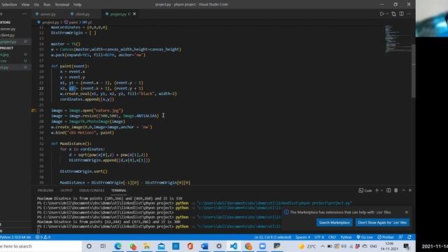 MAXIMUN DISTANCE BETWEEN TWO POINTS PYTHON PROJECT SHUBH AGRWAL 2020KUEC2022 смотреть онлайн