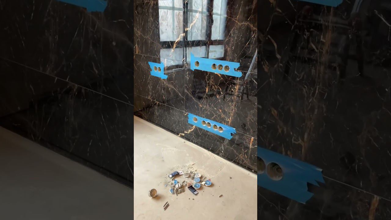 Устройство отверстий в плитке под розетки. Высверливание технологических отверстий.