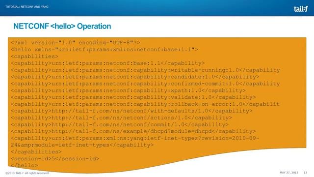 NETCONF Tutorial смотреть онлайн